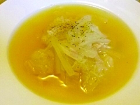白菜とセロリのスープ